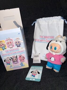 The Monsters Hello Kitty and Friends Plush Figure - Pochacco - Labubu